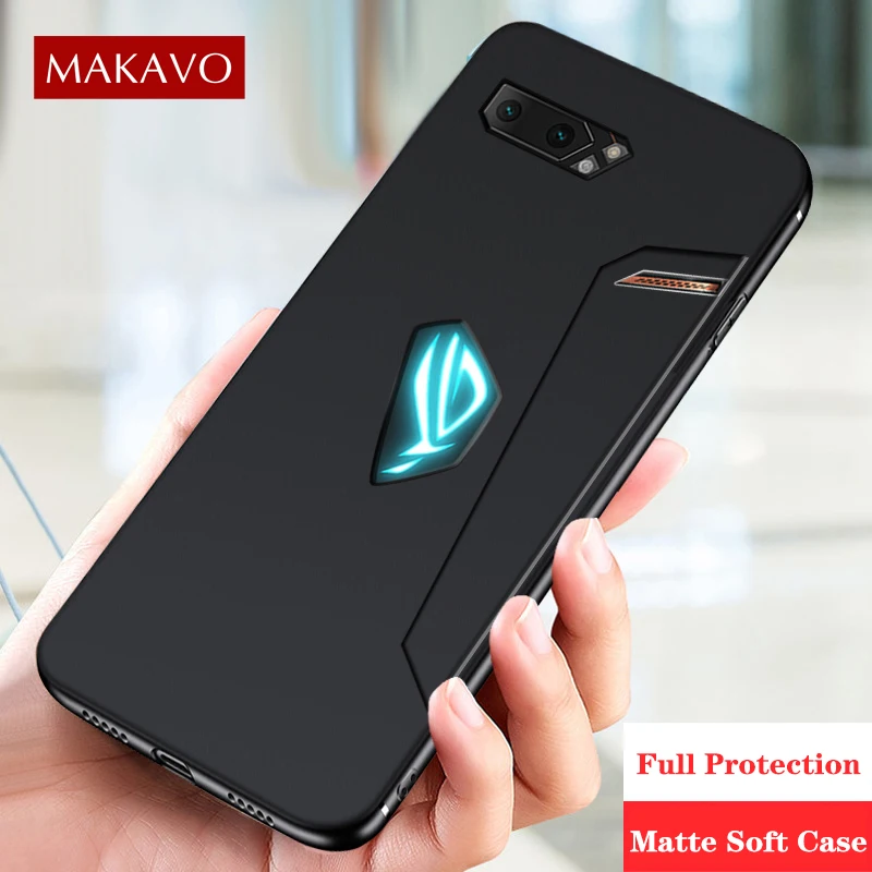 

MAKAVO For Asus ROG Phone 2 Case Full Protection Soft Silicone Matte Cover For Asus ROG Phone II ROG Phone 2 Cases