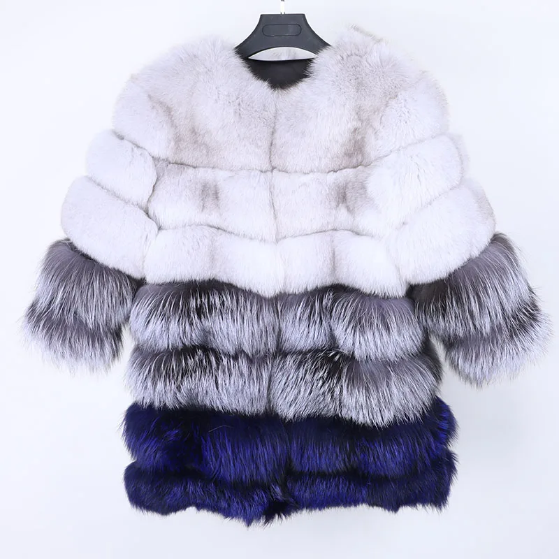 Натуральный Лисий мех пальто женская меховая куртка зимнее высококачественное теплое пальто