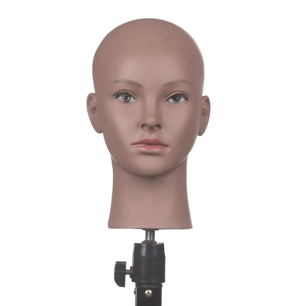 Tête De Mannequin Femme Chauve En PVC - 25 Cm - Pour Coiffure Ou Accessoires