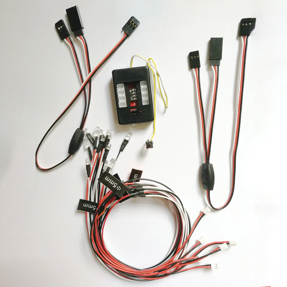 2-In-1 Flashing And Stearing Lamp 12 LED Simulation Headlight For 1:10 RC Electric Oil Car/Ship/Airplane Model