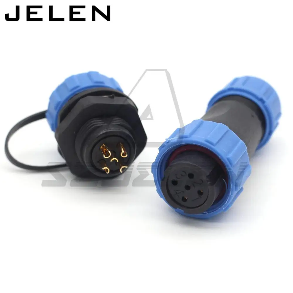 

SP13, waterproof 5pin connector plug socket, wire connector, LED 5-pin connectors, Electrical Equipment Power plug socket,IP68