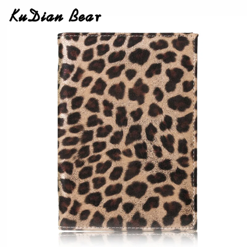 Женская Обложка KUDIAN BEAR из искусственной кожи для паспорта с леопардовым узором