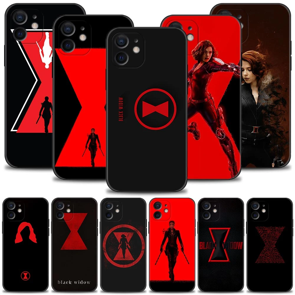 iphone xr clear case Marvel Black Widow Silicone Phone Case For iPhone 13 12 11 Pro Max Mini XS X XR 7 8 6 6S Plus Thin Soft Cover Shell Cases iphone xr phone case