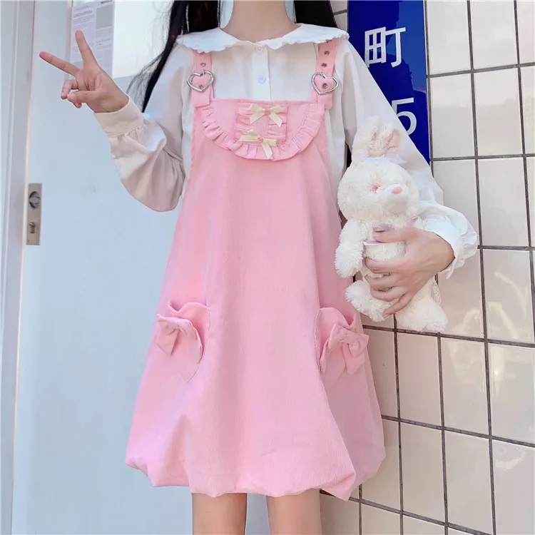 Japanese Soft Girl Sweet Pink Puffy Dress - 11 - Kawaii Mix