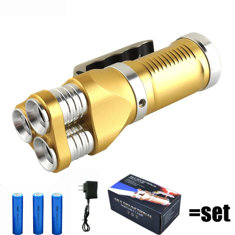 

High-power glare portable lamp T6 long-range miner's lamp 500 meters glare searchlight rechargeable fishing lamp