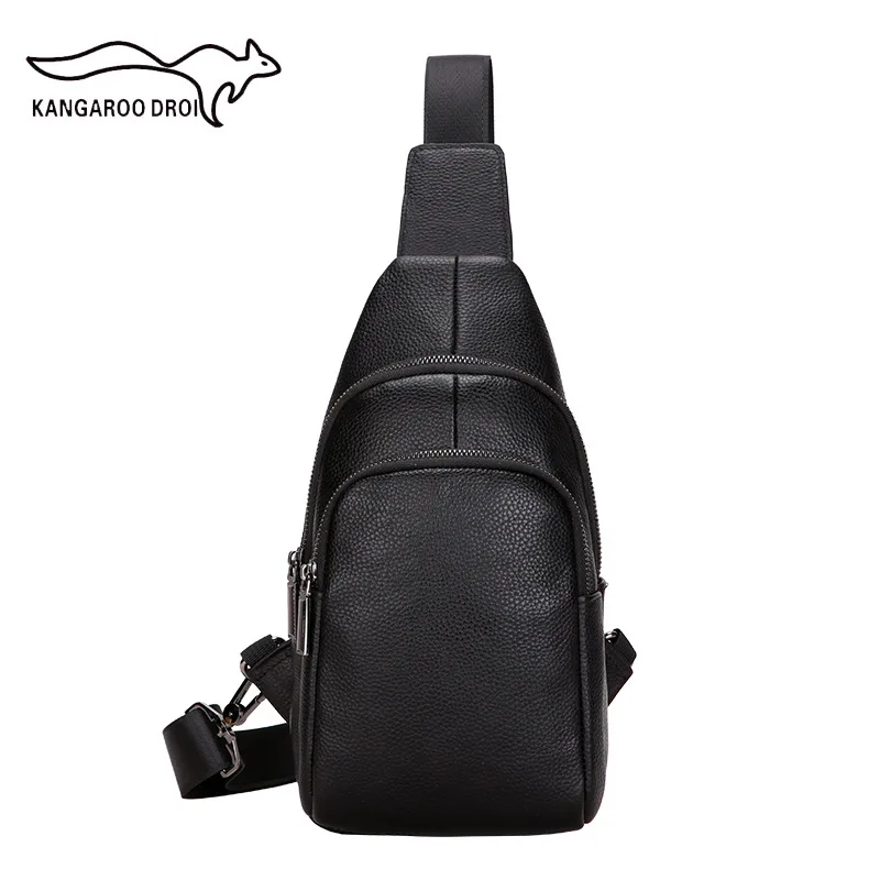 

Micro Full-grain Leather Men's Bag Genuine Leather Men Chest Bag Fashion Korean-style Fashion Wallet Multi-Purpose Men's Bag