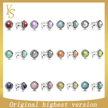 

YS100% S925Earrings high quality and high version 1:1 original "birthstone series-classic from January to December" Earrings