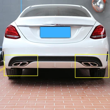 

HOT!! 304 Steel Exhaust Pipe Cover Trim For Mercedes Benz GLC A B C E Class X253 W205 Coupe W213 W176 W177 W246 2016-2019