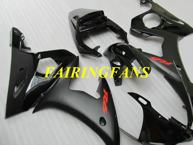 Мотоцикл обтекатель комплект для YAMAHA YZFR6 03 04 05 YZF R6 2003 2004 2005 YZF600 матовый глянцевый черный Обтекатели кузова+ подарки YJ46