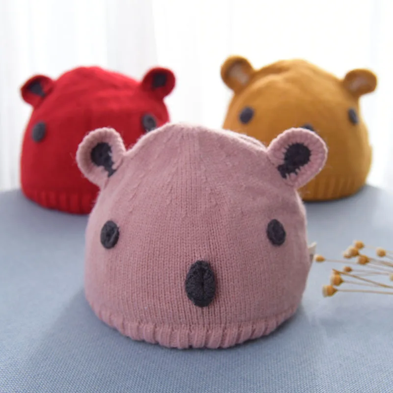 

Infants and young children 0-1 baby hat spring and autumn children's wool hat girls autumn and winter models baby girl 0-3 month