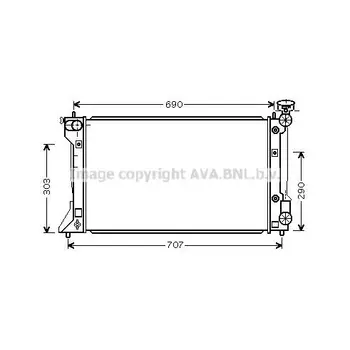 

Radiator cooling system Toyota Avensis 2.0-03 AVA QUALITY CO