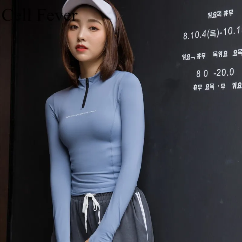 Топы Спортивные женские шорты для занятия йогой с длинным рукавом с отверстием для большого пальца фитнес бег быстросохнущие футболки тренировка йога кроп Топы