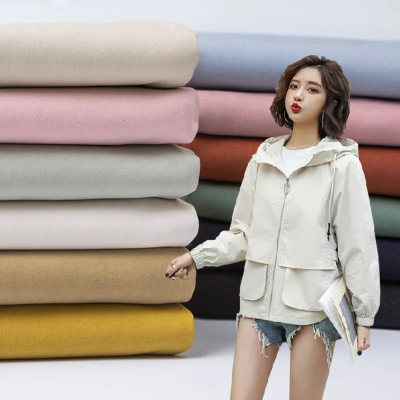 

Wide 59" Thin Windbreak Wind Coat Fabric Nylon-Cotton Material Made of Casual Pants Overalls Jacket Fabric By the Half-Metre