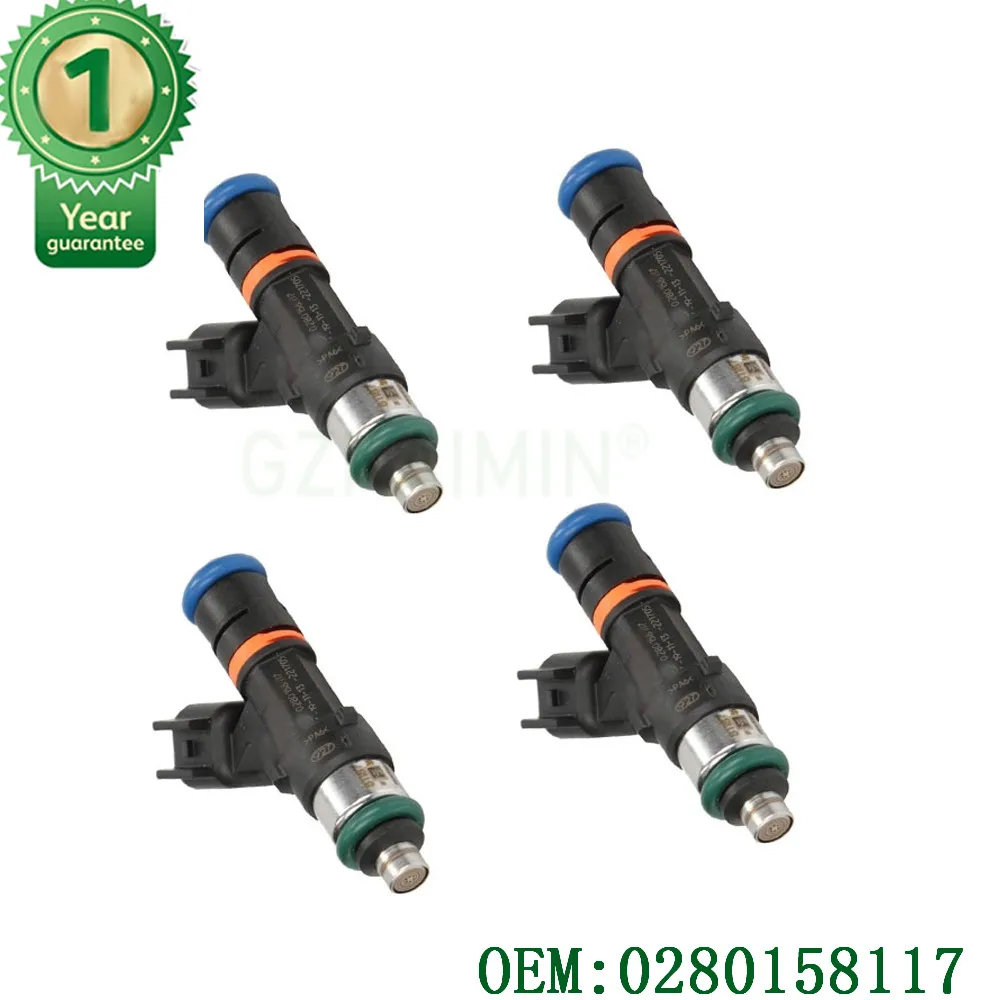 Set Of 4 Pcs 1300cc Fuel Injectors Oem 0280158117 For Mini Cooper S R52 R53 20032007 Fit Bosch