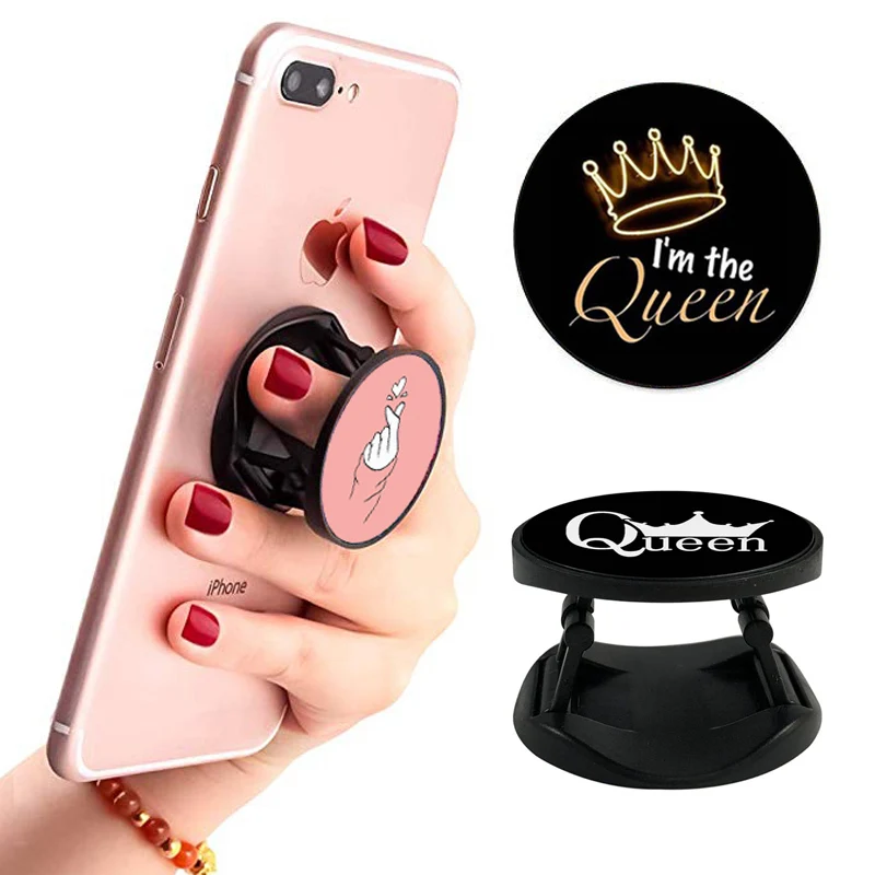 

DIY Customized Foldable Finger Ring Holder Phone Stand Holders For Smartphones and Tablets Mobile Phone Socket Universal Bracket