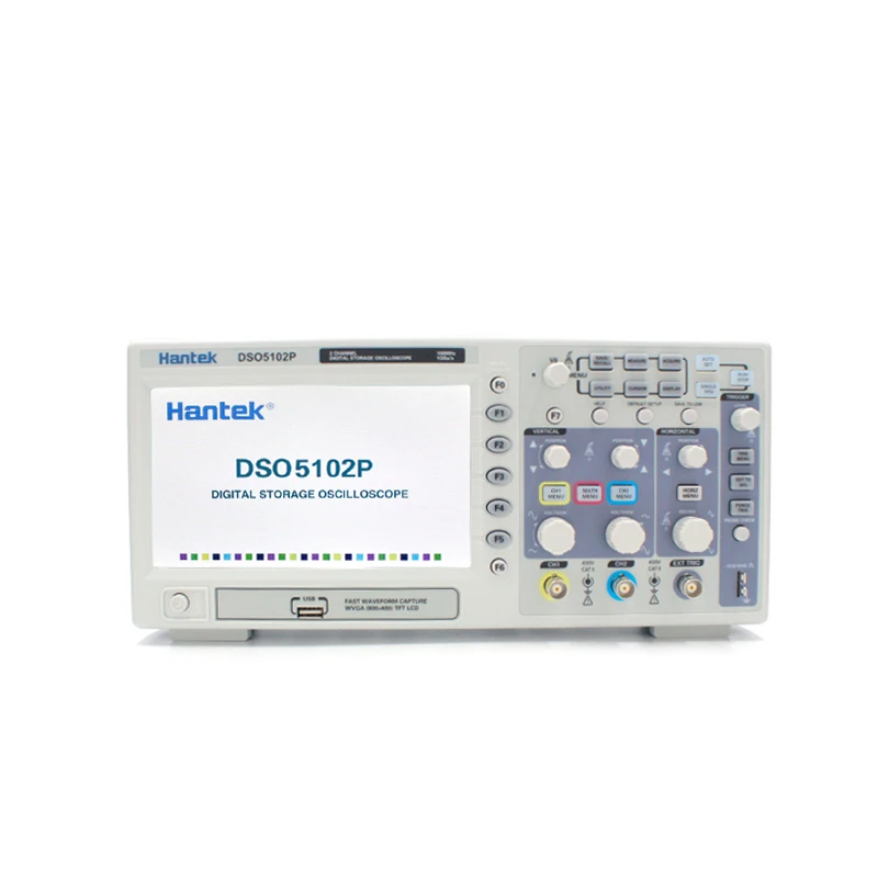 Цифровой осциллограф Hantek DSO5102P Портативный 100 МГц 2 канала 1GSa/s длина записи 40 К USB Osciloscopio ручные осциллографы