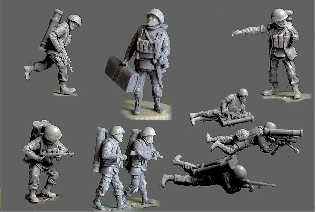 Масштаб 1/72 Неокрашенная полимерная фигурка ATGM Metis(9 шт.) набор моделей военный