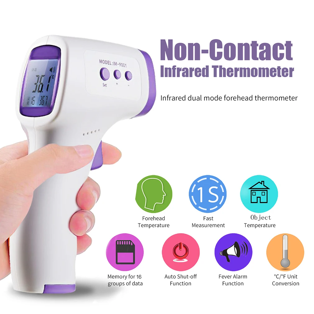 

Non Contact Infrared Thermometer LCD Digital Thermometer Forehead Thermometer Baby Ir Temperature Gun Body Temperature Digital