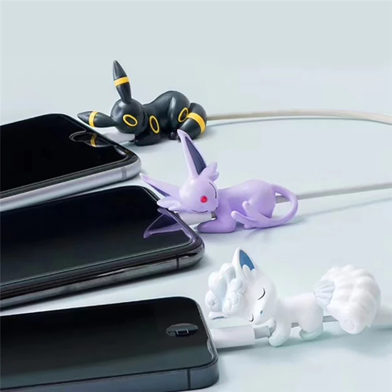 Pokemon Cartoon Figure Animation Image  Creative Data Cable Protective Cover Universal Charger Anti-breaking Rope  Birthday Gift