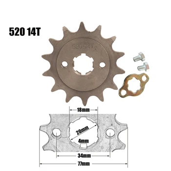 

motorcycle 520 20mm 14T Front Engine Sprocket For Honda Lifan ZongShen YCF ATV Quad Dirt Pit bike Buggy