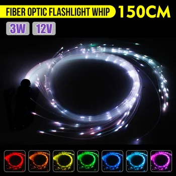 

150cm 3W LED Light Optic Fiber Lights DC12V 40 modes Fiber Optic Whip LED Lighting Long Lamp Lifespan Ambilight Lighting