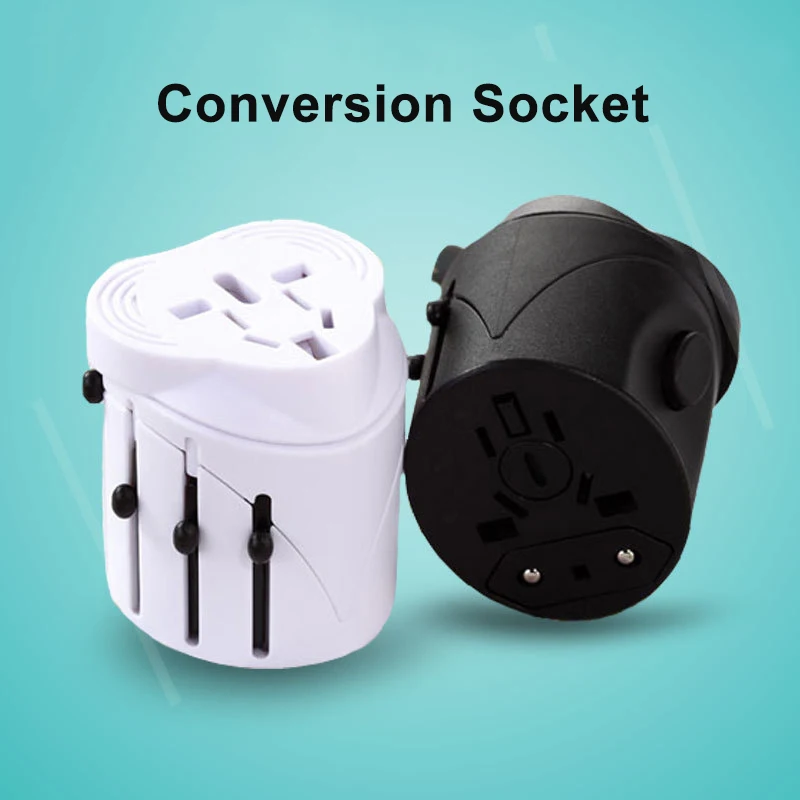

Universal Conversion Plug Socket Travel Conversion Power Adapter 2 USB Port Socket Adapter AU/US/UK/EU Plug