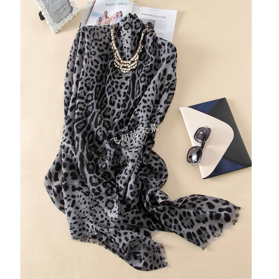

Women Winter Cashmere Scarf Wraps Super Fashion Leopard Print Scarves Shawl 205x83cm