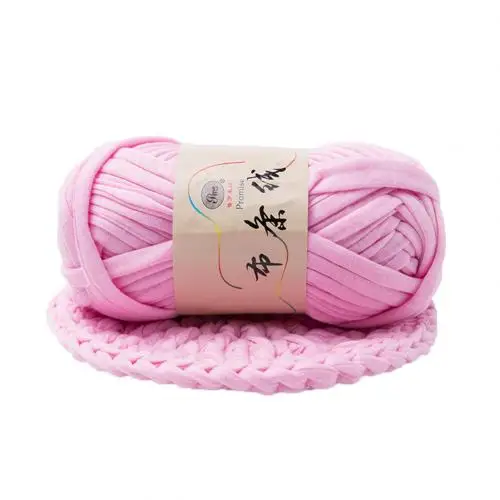 1 шт. ручной вязки тканые нить Толстая корзина Одеяло Плетеный DIY кружевом «кроше» фасонной пряжи - Цвет: Light Pink