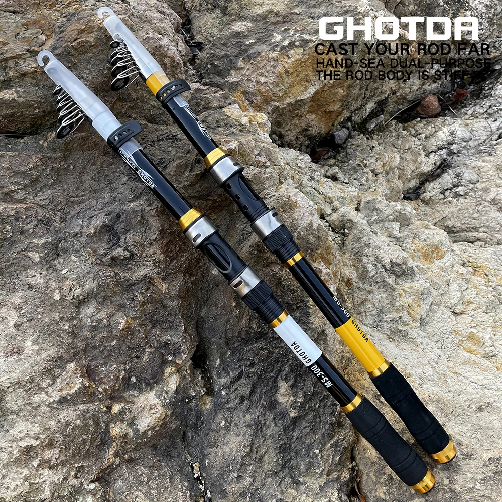 Portable Telescopic Sea Fishing Rod 2.1-3.6M CARBON Trout Travel Ultra  Light Spinning Suitable for Sea Reservoirs Ponds Leisure - AliExpress
