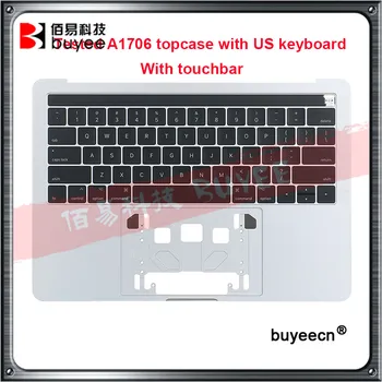 

Tested A1706 topcase Keyboard 2016 2017 Original For Macbook Pro Retina 13.3'' A1706 Palmrest TopCase US Keyboard with touchbar