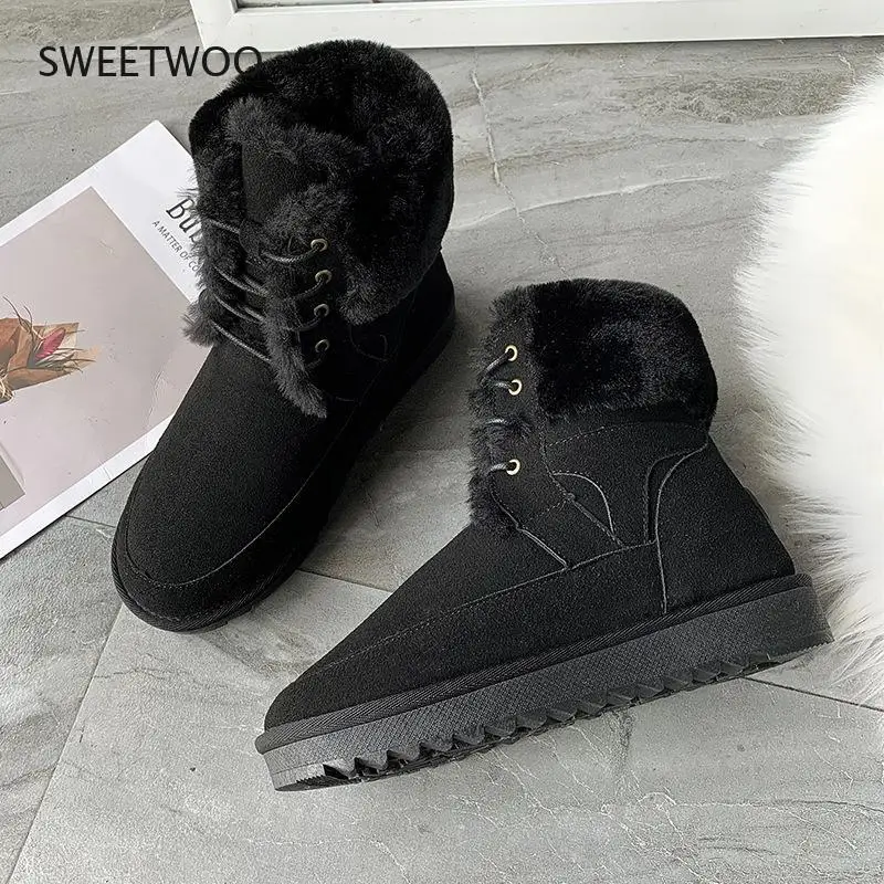 Winter Knee High Boots for Women Long Boots Shoes Fur Sock Luxury Designer Black White Pink 2021