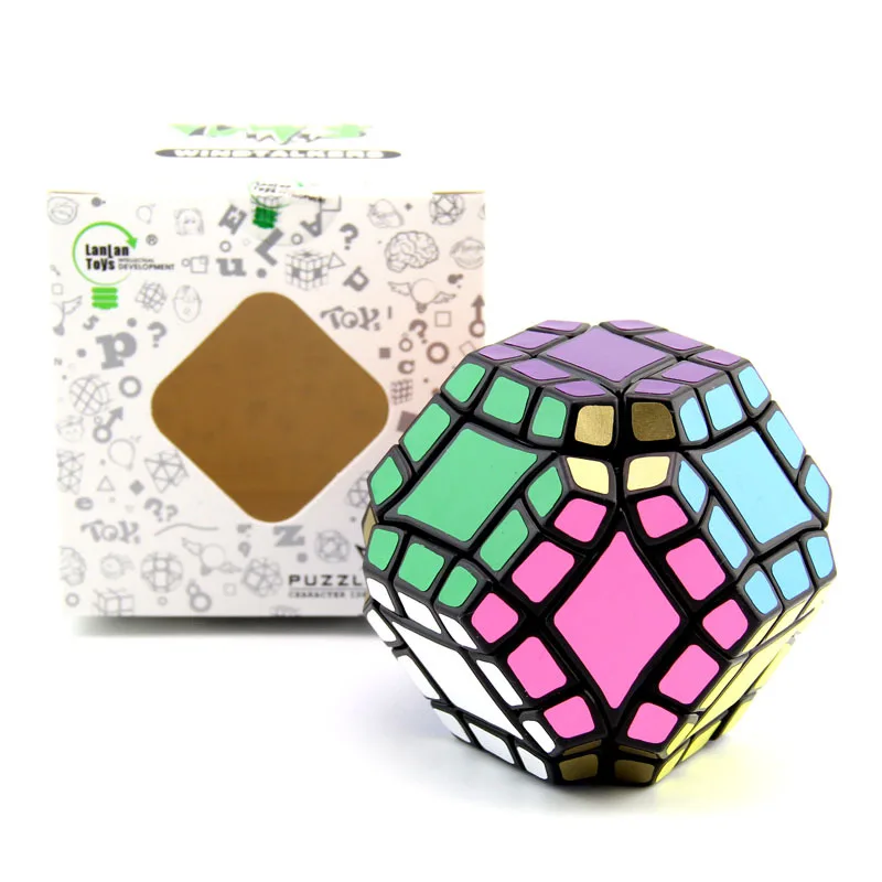 

Blue Twelve Axis Twelve Sided Cube Black And White with Pattern Special Shape 12 Axis 12 Surface Body Adult Educational Toy RUBI