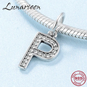 

Authentic 925 Sterling Silver Letter P Alphabet Charms Beads Fit Original Pandora Charm Bracelet Jewelry Making 2019