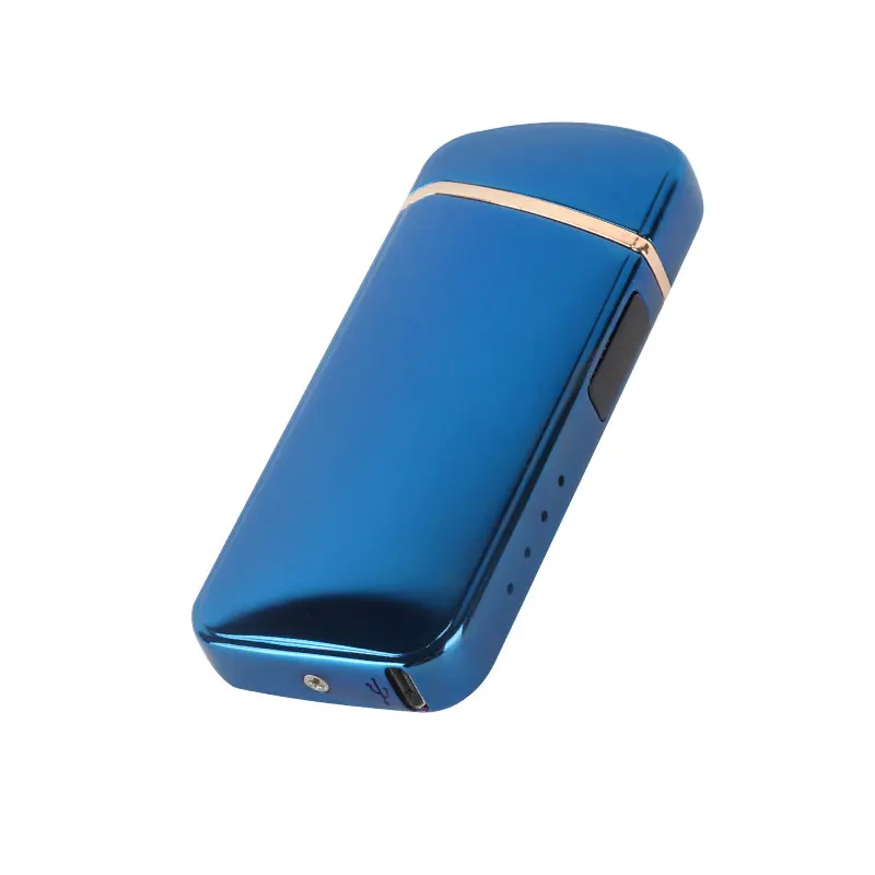 Цинковый сплав электронная импульсная Usb перезарядка сенсорная электрическая дуговая сигарета дисплей зажигалка