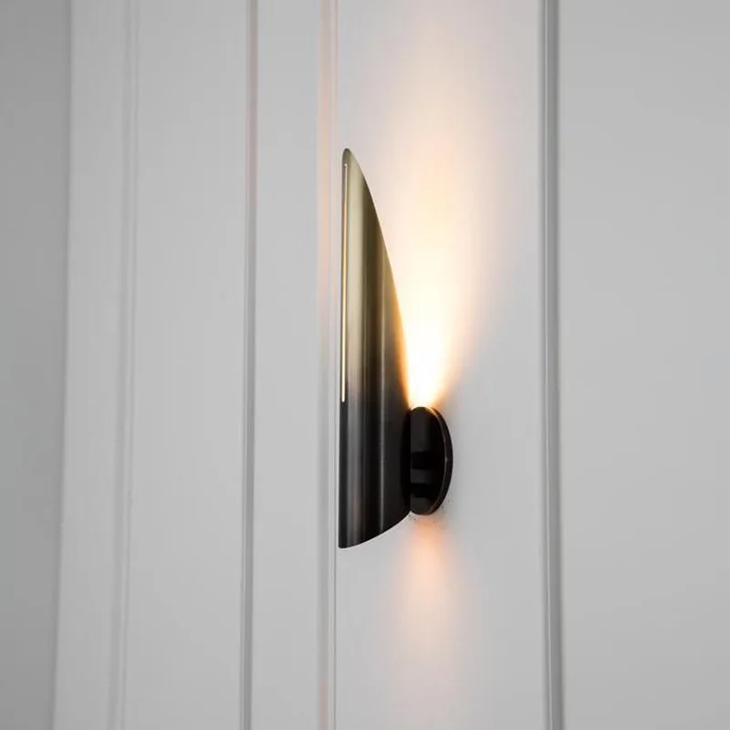 

Post modern living room hardware wall lamp art bedside bedroom study designer model room wall lamp