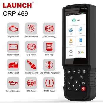 

LAUNCH X431 CRP469 OBD2 Code Reader IMMO ABS AFS DPF Oil SAS TPMS EPB Reset Scanner Automotive OBD2 LAUNCH X431 Diagnostic Tool