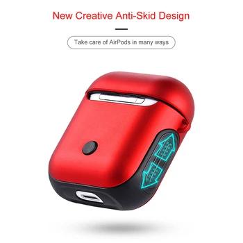 

Natrberg Luxe Case Voor Airpods Case Hybrid Siliconen Bumper Hard Draadloze Oortelefoon Cover Voor Apple Air Pods Airpod 2 Case