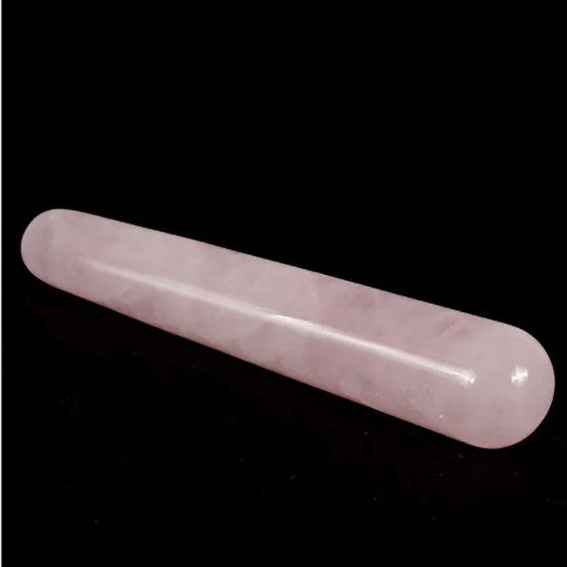 

Natural Pink Crystal Facial Reinforcement Stick Meridian Acupoint Massage Tangling Jade Massage Stick Improve Facial Color