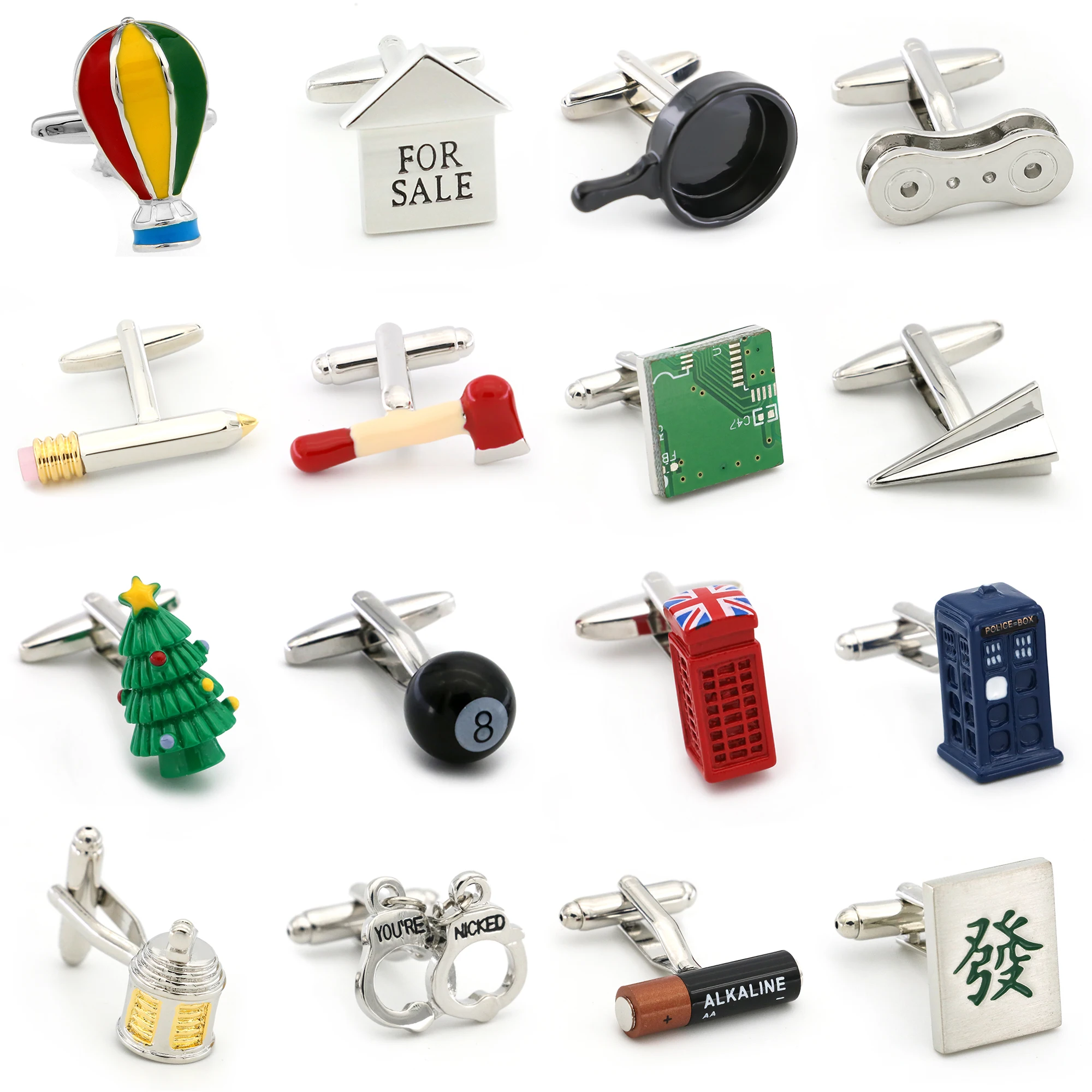 MensNoveltyCufflinks28StylesOptionQualityBrassMaterialLifestyleDesignCuffLinks