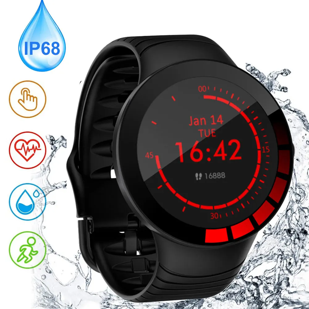 E3 Смарт часы для мужчин водонепроницаемые IP68 Bluetooth5.0 браслет спортивные