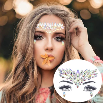 

Glitter Face Jewelry Sticker Temporary Tattoo Party Face Makeup Tools rhinestones Flash tattoo stickers