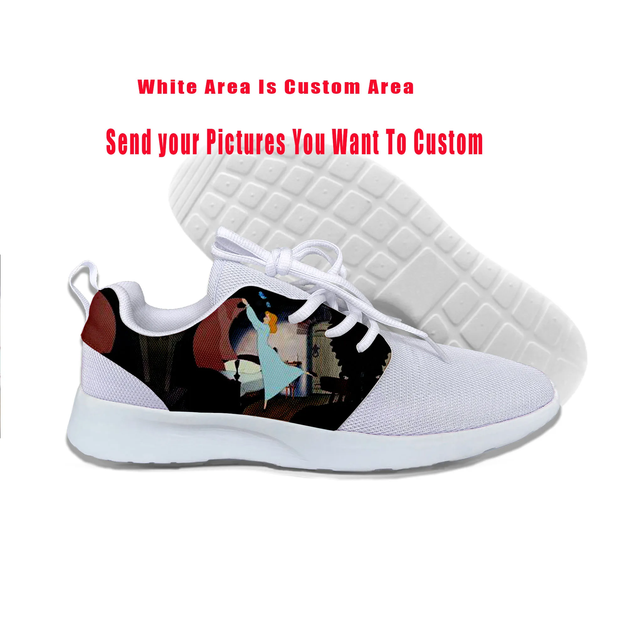 

Air Mesh Running Shoes Cartoon Cute For Princess Cinderella High Quality Sneakers Spring Athletic Outdoor Sports Shoes