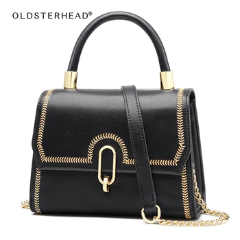 

LAORENTOU Luxury Women Shoulder Bags Cowhide Chic Totes Ladies Elegant Messenger Cross-body Bag Girl's Stylish Flap Mini Handbag