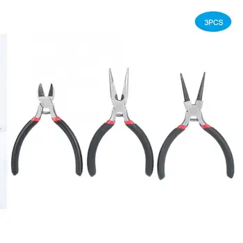 

3pcs 5inch Portable Jewelry Pliers Tool Equipment with Spring for DIY Handcraft Jewelry Processing Making Tool Accessory New