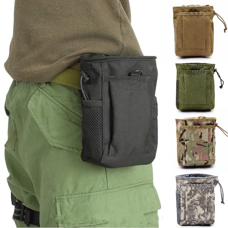 Tactical Molle Magazine Dump Drop Pouch Outdoor Hunting Recovery Waist Pack Utility EDC Bag Military Airsoft Ammo Mag Pouches