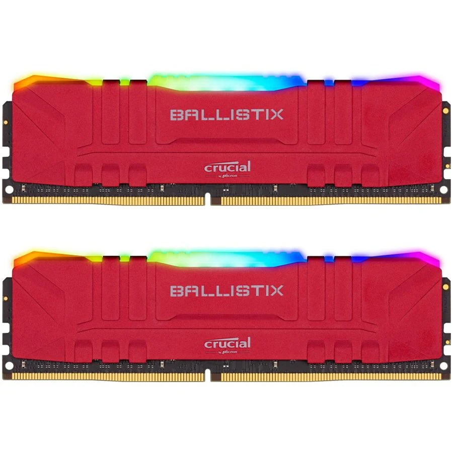 Модуль памяти CRUCIAL DDR4 3600MT/s CL16 DIMM 288pin RGB небуферизованный красный 2 шт|Оперативная