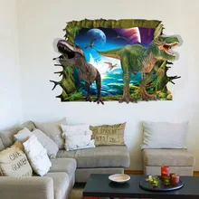 YY9265 3D Динозавр трехмерная Наклейка на стену гостиная спальня съемные декоративные наклейки ПВХ горячая Распродажа