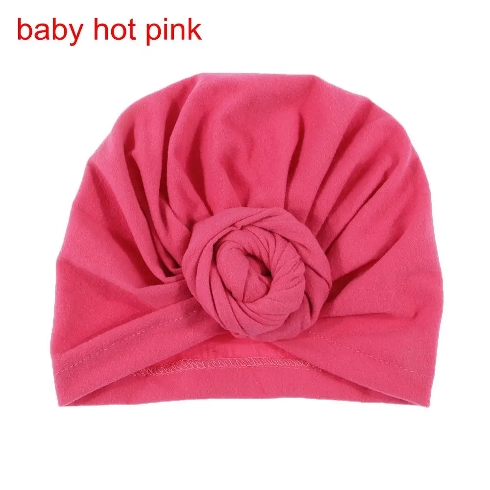 baby hot pink NISHINE, новинка, Mommy and Me, хлопковая смесь, роза, цветок, шапка, женские шапки, для девочек, для новорожденных, тюрбан, шапки, твист, головные уборы с бантом, аксессуары для волос - Цвет: baby hot pink