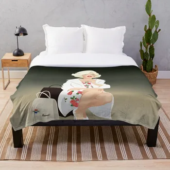 

Marilyn white coat Blanket Wool Flannel Plush Blanket Bedspread For office Sherpa Blanket Couch Quilt Cover Travel
