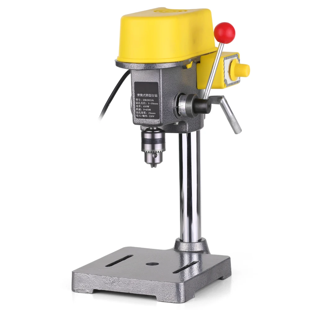 

Mutilfunctional EU Plug 220V 450W Adjustment Press Bench Drill Stand Table Clamp Mini Drilling Machine For CNC Power Tools